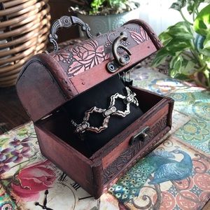 Silver Bangle LINK Bracelet Swarovski Crystals